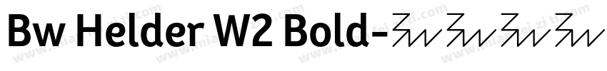 Bw Helder W2 Bold字体转换
